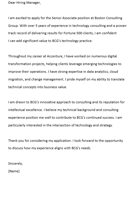 Generic cover letter for experienced professional showing buzzword overload and lack of specificity